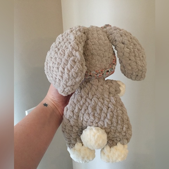Handmade crochet bunny snuggler - Picture 3 of 3